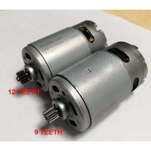 RS550 Motor 9 12 Teeth DC 9.6v 10.8v 12V 14.4V 16.8v 18V 21.6V 3.17mm Shaft For Cordless Charge Drill Screwdriver Accessories