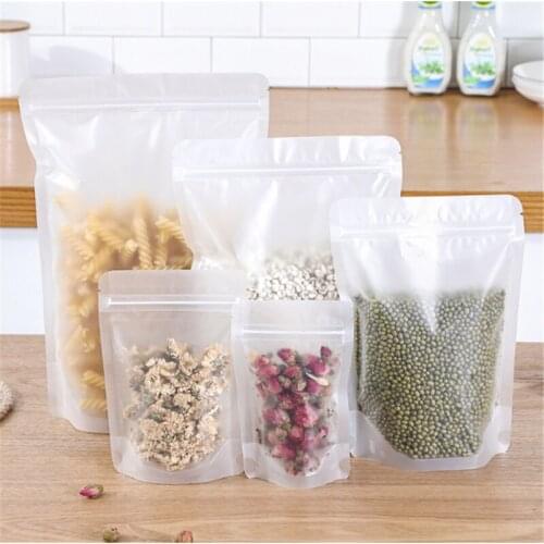 Storage Bag 1PC Storage Zipper Bag Fresh Food Snack Clip Grip Coffee Plastic Clear Ziplock Reclosable Clothing Travel Camping