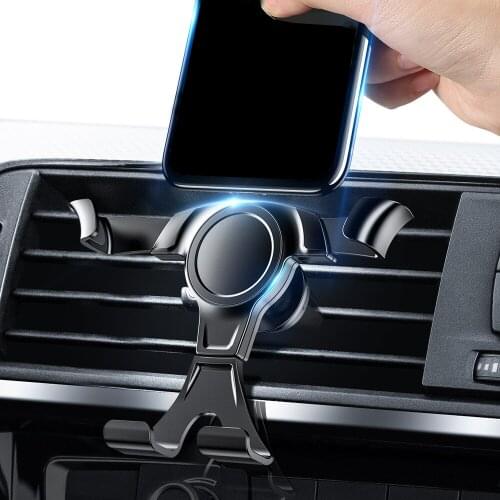 Universal Gravity Auto Phone Holder Car Air Vent Clip Mount Mobile Phone Holder Cell Phone Stand Support For iPhone For Samsung