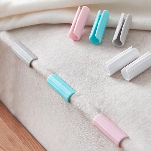 12pcs BedSheet Clips Plastic Slip-Resistant Clamp Quilt Bed Cover Grippers Fasteners Mattress Holder For Sheets Home Clothes Peg