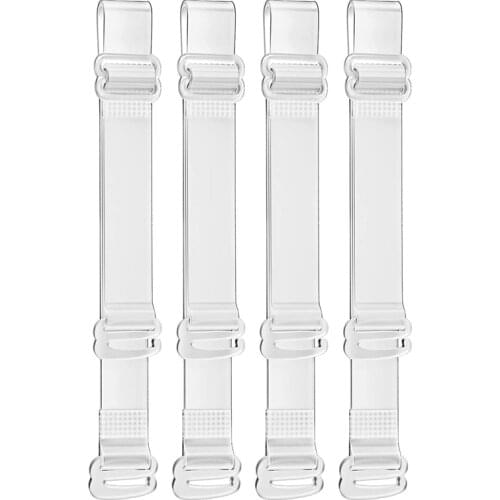 1/2/3Pairs /set Metal Buckle Bra Straps Belt Womens Elastic Transparent Silicone Bra Straps Adjustable Intimates Accessories