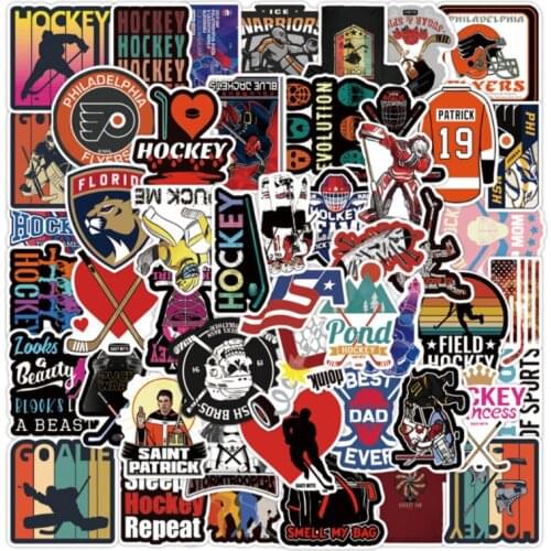 10/30/50Pcs New hockey Graffiti Waterproof Skateboard Travel Suitcase Phone Laptop Luggage Stickers DIY Kids Girl Toys