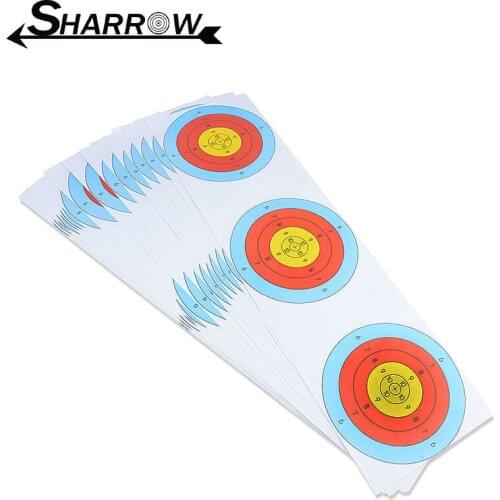 10pcs/20pcs 16x58cm Archery Targets Paper 3 Spot Bow Shooting Practice Training Bow And Arrow Accessories