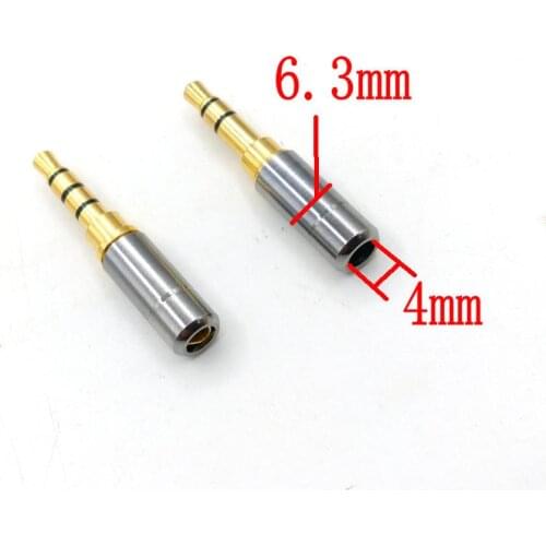 100pcs Mini 3.5mm headphone plug copper gold-plated DIY 3.5 headphone repair welding audio head