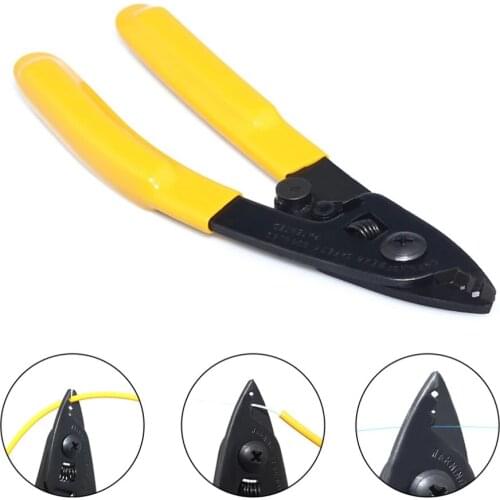 2 in 1 Set Optic Fiber Stripper Longitudinal Opening Knife Sheath Cable Slitter SI-01 Stripper Set CFS-3 Pliers Stripping Pliers