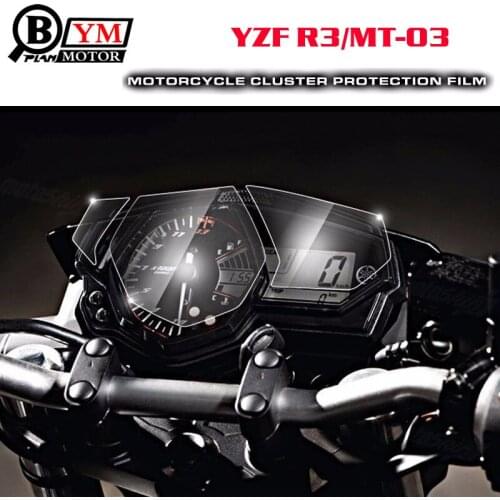 2017New For Yamaha R3 YZF R3 MT-03 MT03 Cluster Scratch Protection Film Screen Protector for Yamaha YZF-R3 MT 03
