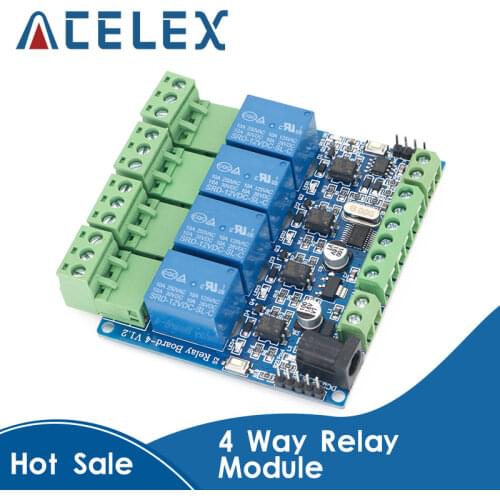 Modbus RTU 4 Way Relay Module DIY STM8S103 System 4 Road Input 485 Communication