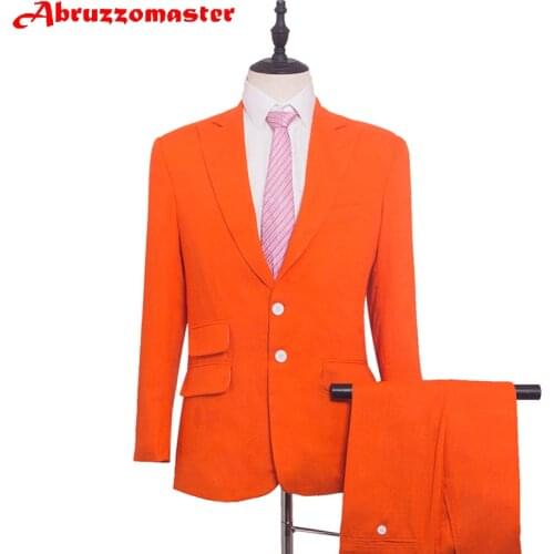 Abruzzomaster Linen Man Suit Trendy Colours Jacket for Beach Suits 2 Pieces Summer Suit Tailor Suit Man Coat Casual Blazers