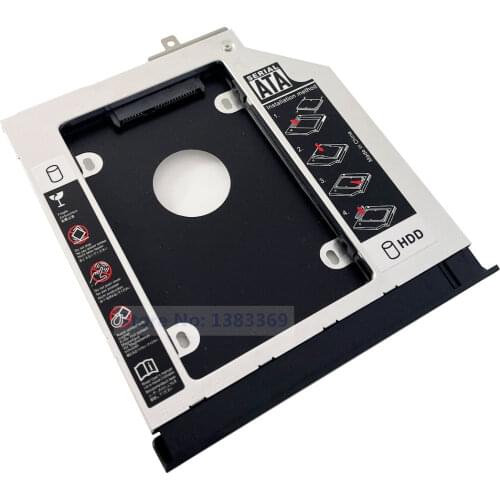 SATA 2nd Hard Drive SSD HDD Module Caddy Adapter for Asus A555 K555 FL5600 FL5800 X554 F554 X555 F555 With Bezel and Bracket