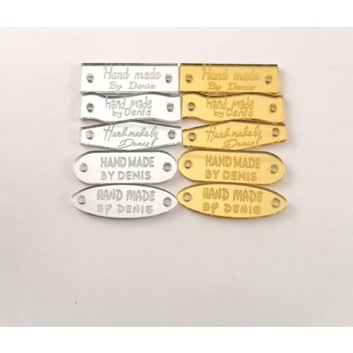 Acrylic Mirror Tags 30pcs Handmade Hang Tags Garment Tags for Candy/Gift/Cookies Display Packing Label Card For Wedding Bithday