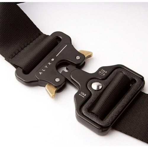 ALYX Rollercoaster Safety Belt High Quality 1017 ALYX 9SM Unisex Metal Buckle Nylon Fabric Canvas Belt Hip Hop Punk Accessories