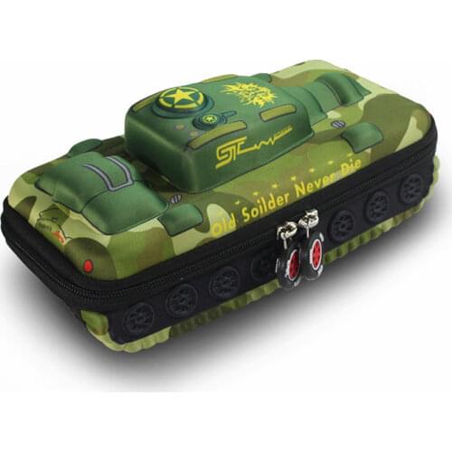 Tank creative boys and girls simple pencil bag EVA pen bag multi-function large capacity Cool 3D Pencil Case