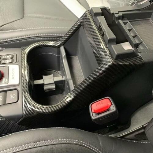 For Subaru Forester SK 2018 2019 2020 Car Front Water Cup Frame Cover Trim Drink Coffee Bottle Cover Frame Interior Accessories