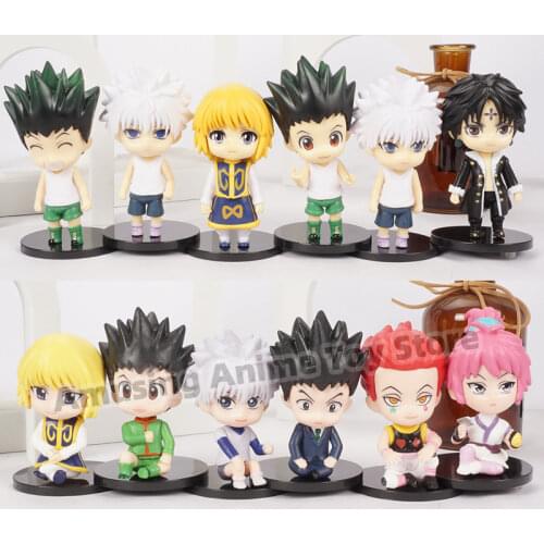 Hunter x Hunter Anime Figure Gon Freecss Killua Zoldyck Figure Hunter x Hunter Kurapika Figurine Model Doll Toys 6pcs/set