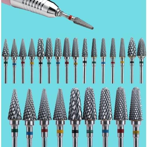 1pcs Nail Drill Bit Carbide Caremic Electric Milling Cutters Manicure Drills Bits Files Nail Art Equipment Tools Accessories