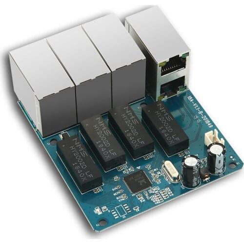 8-port 100M Switch Module Cable to Network Port 5-12V Network Data Transmission Engineering Debugging Branch Motherboard