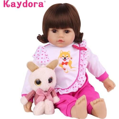 KAYDORA New Arrival Soft Alive Silicone Reborn Baby dolls 48cm Cute Menina Toddler Handmade adorable Boneca Toys Kids Playmates