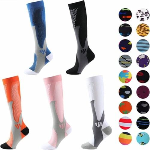 Unisex Compression Stockings Comfortable Relief Soft Leg Support Stretch Breathable Nylon Prevent Varicose Veins