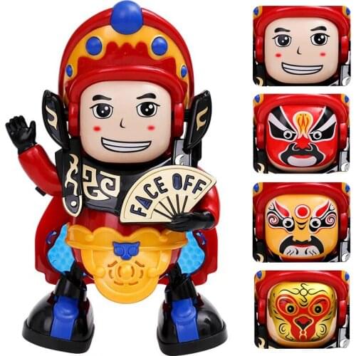 Sichuan Opera Face figure Changing Doll Cute Baby Toy Dance Robot Electric Sichuan Opera Face Changing Doll Kids Birthdays Gift