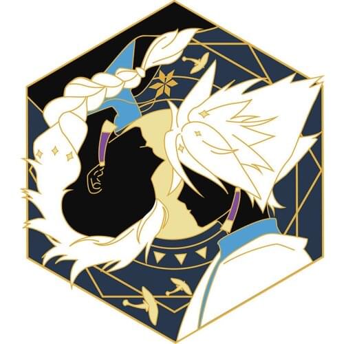 Sky:Children of Light Daleth Owl Alef Lamel MEME Brooch Gojo Satoru Metal Badges with Show Stand Collectible Grade Brooches