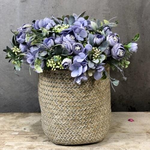 Multi-color Rose Flower Vase for Home Decoration Accessories Fake Daisy Plastic Flowers Wedding Decoration Fake Flowers Cheap