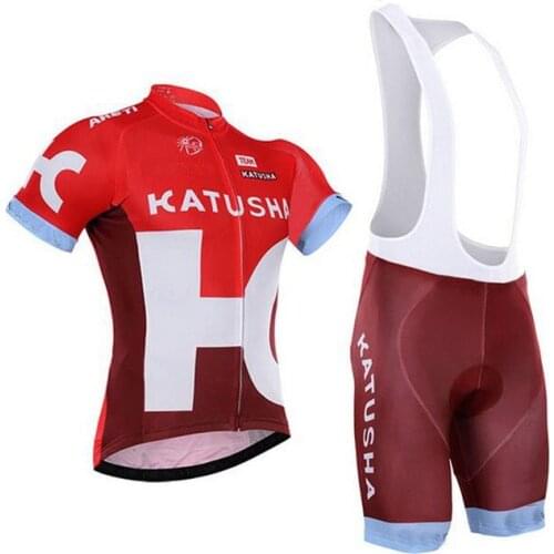 2016 KATUSHA Team 2 Colors Mens Cycling Jersey Short Sleeve Bicycle Clothing With Bib Shorts Quick-Dry Ropa Ciclismo