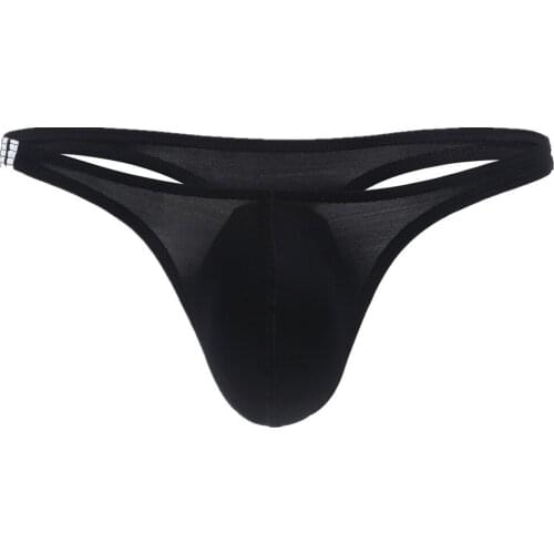 2019 Men Sexy Gay Pouch Transparent See Through Underwear Mesh Male Underpants Briefs Bulge Pouch Cueca