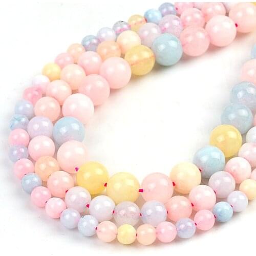Wholesale Multi-color Morgan Jades Round Bead for Jewelry Making DIY Bracelet Necklace Jewelry Loose Beads Strand 6/8/10mm