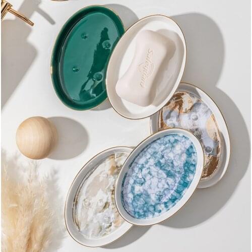 Bathroom Storage Organization Portable Soap Holder Kitchen Ceramic Soap Dish Soap Tray Soap Container Porte Savon Jabonera