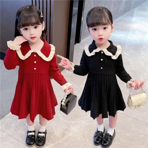 Girl Dress Kids Baby Gown 2021 Vintage Spring Autumn Toddler Formal Party Outfits Sport Teenagers Dresses Cotton Children Clothi