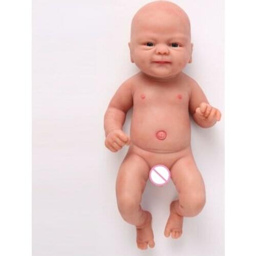 14" Realistic Cute Boy Full Body Silicone Reborn Baby Waterproof Doll Toy