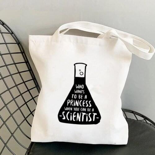 Shopper Who wants to be a princess Printed Tote Bag women Harajuku shopper handbag girl Shoulder shopping bag Lady Canvas Bag