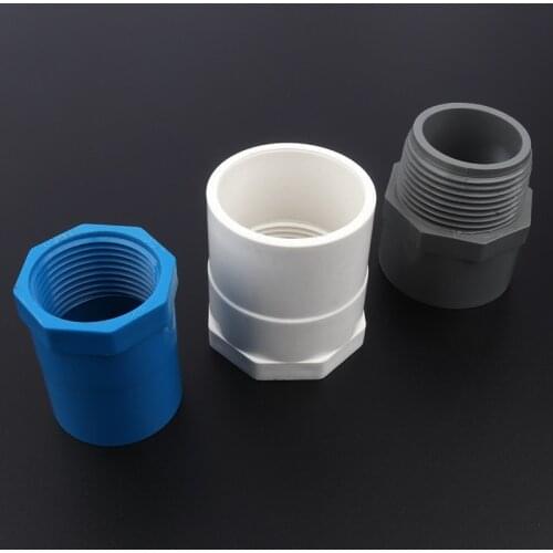 8pcs/lot 50-75mm To 1.5-2.5 Inch Female/Male Thread PVC Connector Garden Irrigation Water Pipe Connectors Fish Tank Tube Joints
