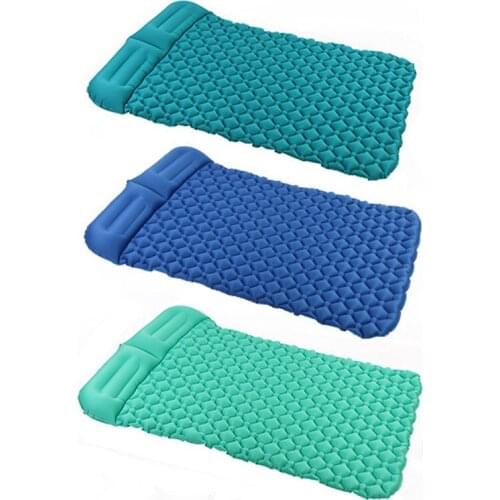 Outdoor Inflatable sleeping Cushion Double person Thickened Moisture-proof Air Sleeping Mattress Protable folding Camping pad