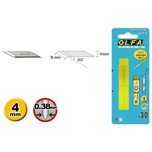 MADE IN JAPAN OLFA SPARE SPARES KB3 FOR AK-3 KB-3 blades for art/design knife