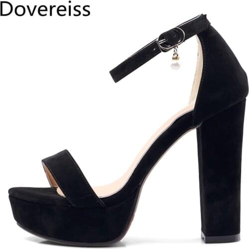 Summer Women Clear Heels Sandals Fashion White Waterproof New Narrow Band Buckle Rose Red Chunky Heels Consice Height 45 46