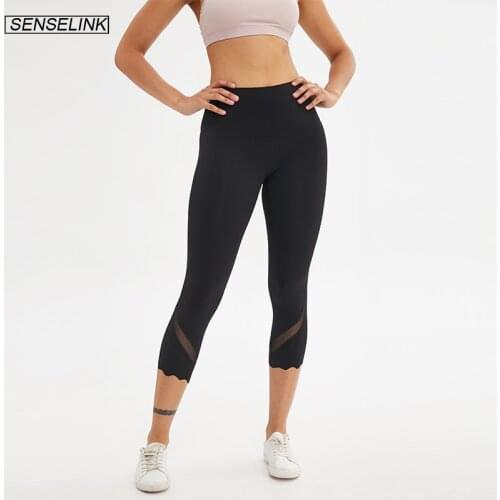 SENSELINK Womens Sports Yoga Pants Cropped Trousers Elastic Pants Fitness Sports Yoga Pants Womens Sports Pants