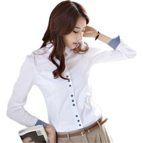 Female Ol Summer Plus Size Turn-down Collar Full Sleeve Slim Blouse Woman Spring Autumn Oversized Lace Splice Shirts