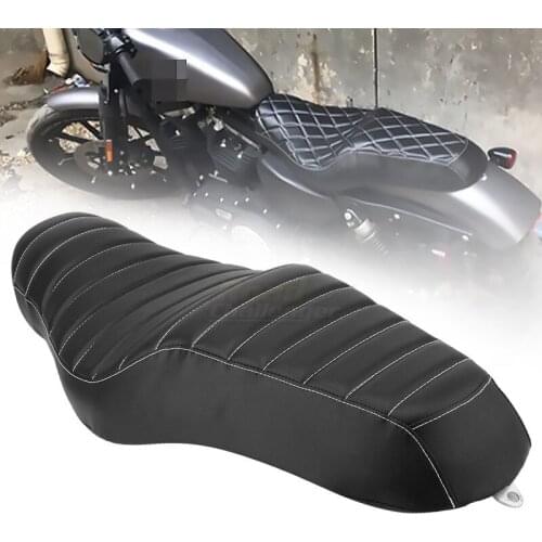 1PC Motorcycle Leather Driver+Passenger Two up Seat Cushion Pad For Harley Sportster XL 883 1200 04-15