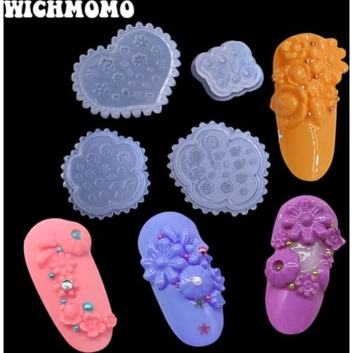 2019 New 1PCS Flowers Nail Decoration Craft DIY UV Resin Liquid Silicone Molds for Earring Necklace Decorations Making Jewelry