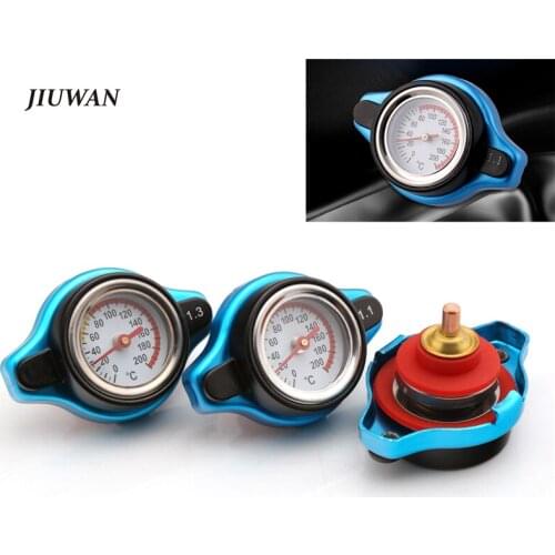 1 Pcs Universal Car Motorcycle Water Tank Cover Thermostatic Gauge Radiator Cap With 0.9/1.1/1.3 Bar Pressure Meter Accessories
