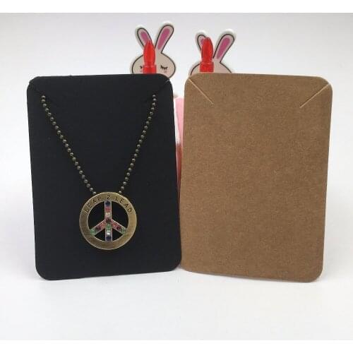 200pcs/lot 7.8*5.6cm Kraft Paper Pendant /Necklace Cards Blank Jewelry Accessory Display / Packing cards