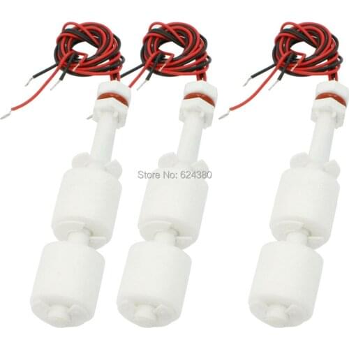 3 Pcs / Lots x White P.P Double 2 Ball Fish Tank Pool Liquid Water Level Sensor Vertical Float Switch ZP10010