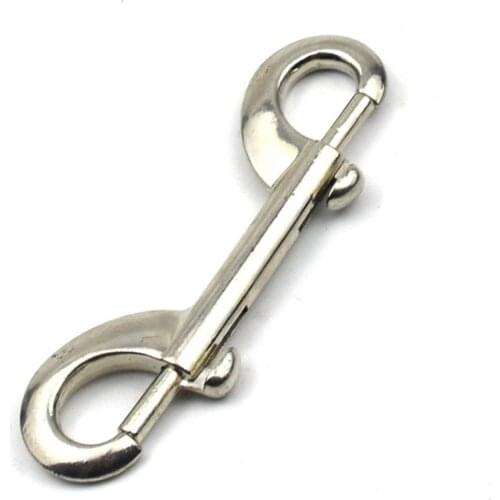 6Pcs Metal Double Ended Spring Clip Hook Swivel Eye Bolt Snap Diving Buckle for luggage package belt DIY dog collar buckle