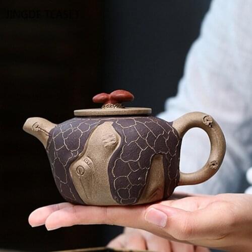 Authentic Yixing tea pots Purple Clay Teapot beauty kettle Raw ore Handmade Teaware Chinese Tea Ceremony Customized Gifts 260ml