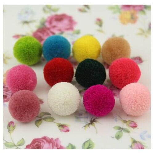 Free Shipping 100PCS Assorted Color 15MM Round Felt Balls for Girls Hair Jewelry Bow Garment Handbag Decoration