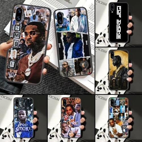 RAPPER Pop Smoke Phone Case For Huawei Honor 6A 7A 7C 8A 8X 8 9 9X 10 10i 20 Lite Pro black fashion cell cover 3D shell soft