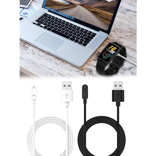 Black, White 1m Charger Cable Bracelet Watch Charging Dock Cradle For Huawei Watch Fit Smart Watch Accessories For Huawei Band 6