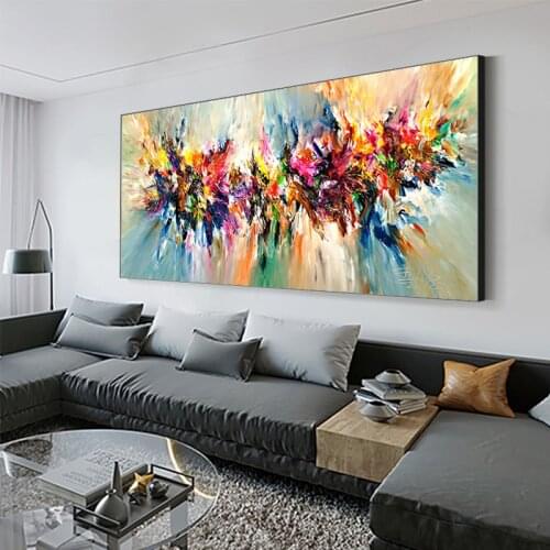 DDWW ART Abstract Colorful Pictures Canvas Painting Quadro Flower Posters And Prints Wall Art For Living Room Decoration Poster