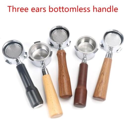 51mm Coffee Machine Filter Holder ECO680 685 Bottomless Portafilter with Wooden Handle Replacement Accessory